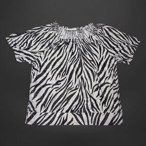 Cathy Daniels Zebra Print Blouse